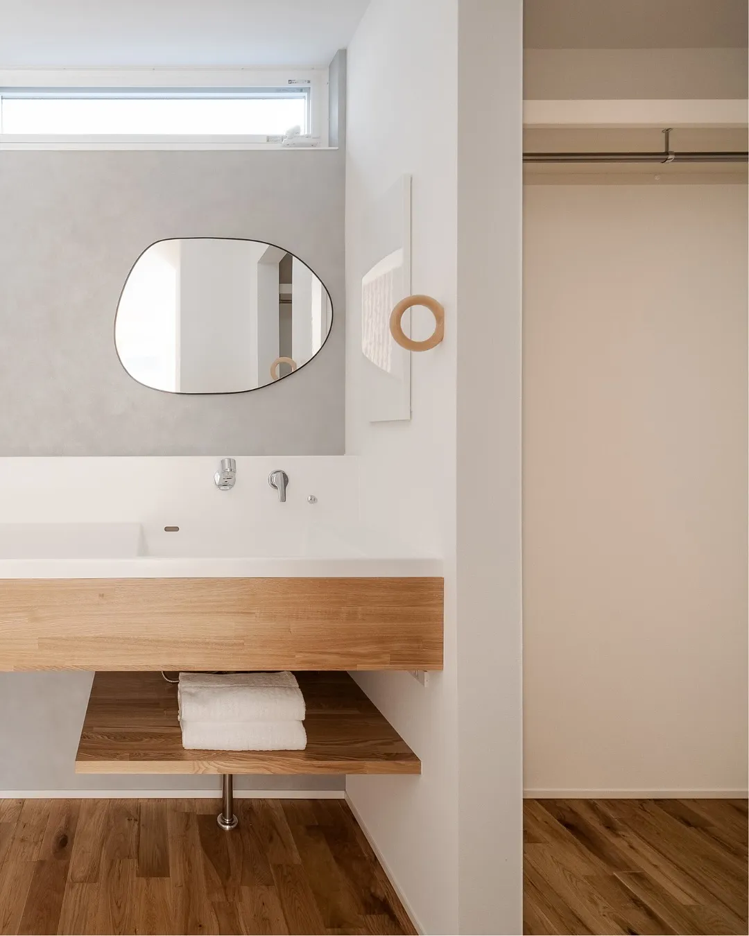 【洗面台×かける収納】